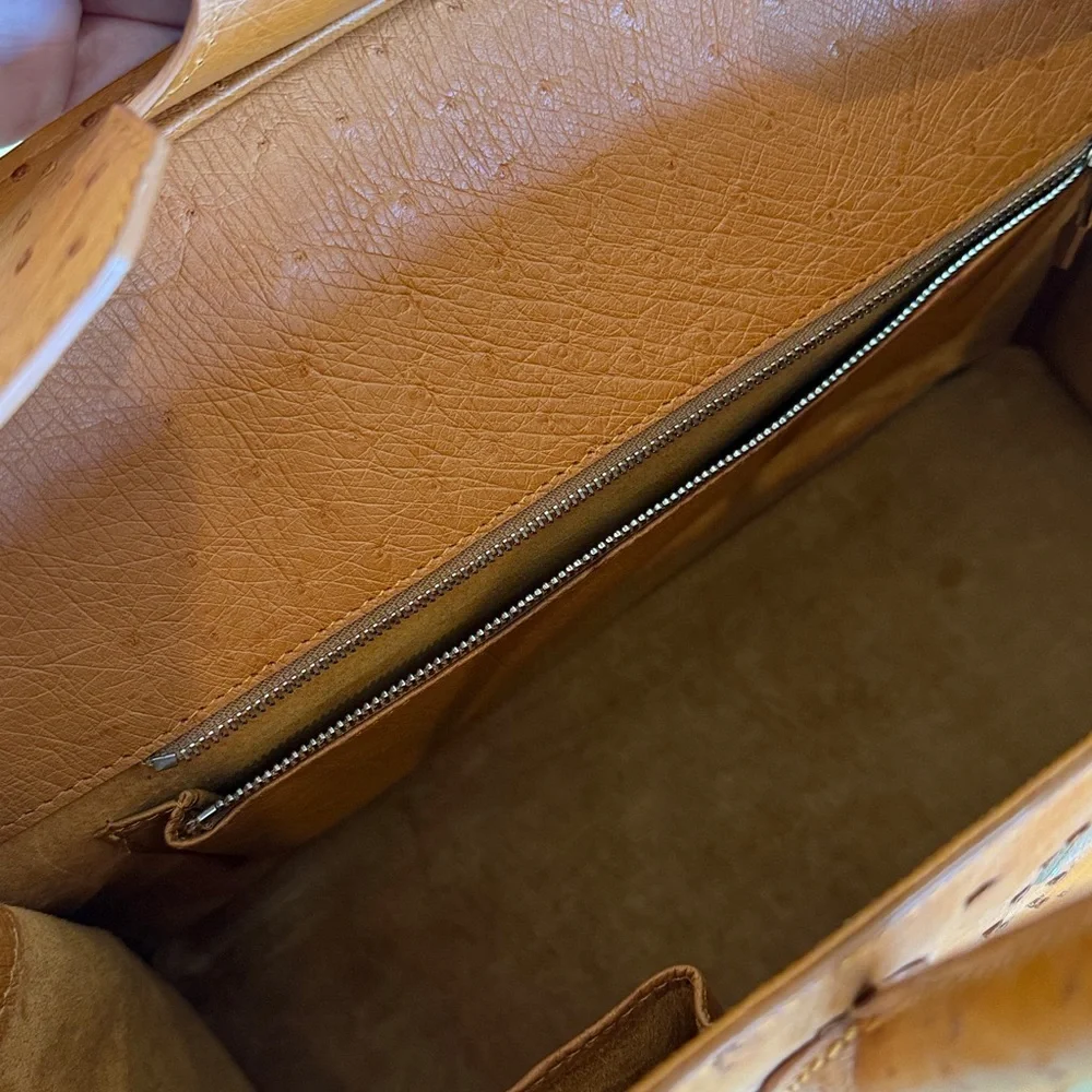Custom Made Ostrich ‘Luxury Birkin’ 35 style bag - Picture 11 of 17